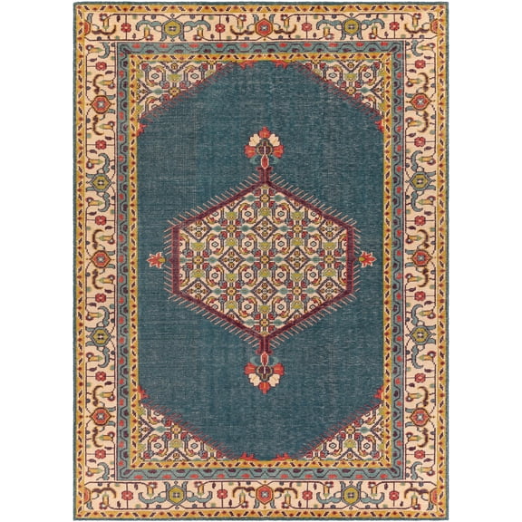BoutiqueRugs Kaser Traditional Area Rug - Medium Green, Red, Teal - 2' x 3'