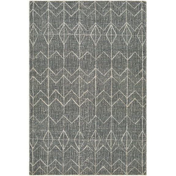 BoutiqueRugs Kate Contemporary Area Rug - Black, Ivory, Gray - 2' x 3'