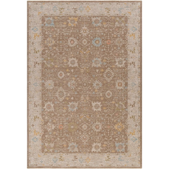 Boutique Rugs Keao Traditional Area Rug - Dark Brown, Taupe, Medium Gray - 6'7" x 9'6"