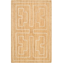 BoutiqueRugs Kees Contemporary Area Rug - Straw, Off White, Dark Beige - 2' x 3'