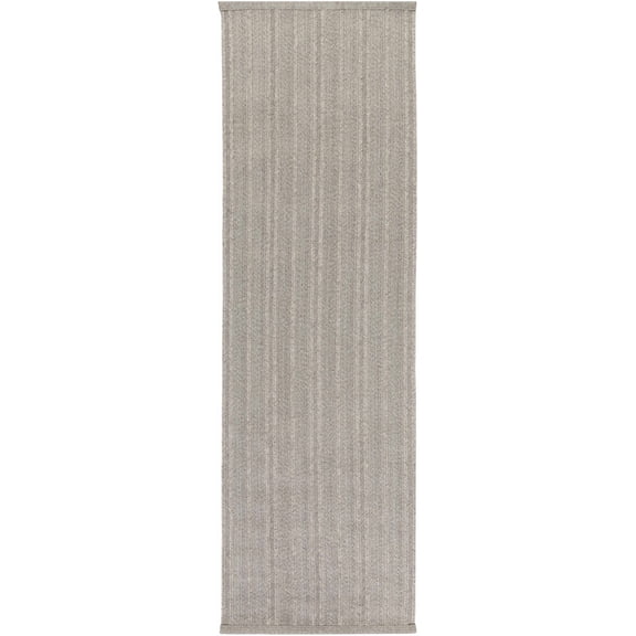 BoutiqueRugs Kempston Outdoor Runner Rug - Outdoor Safe - Medium Gray - 2'6" x 8' Runner