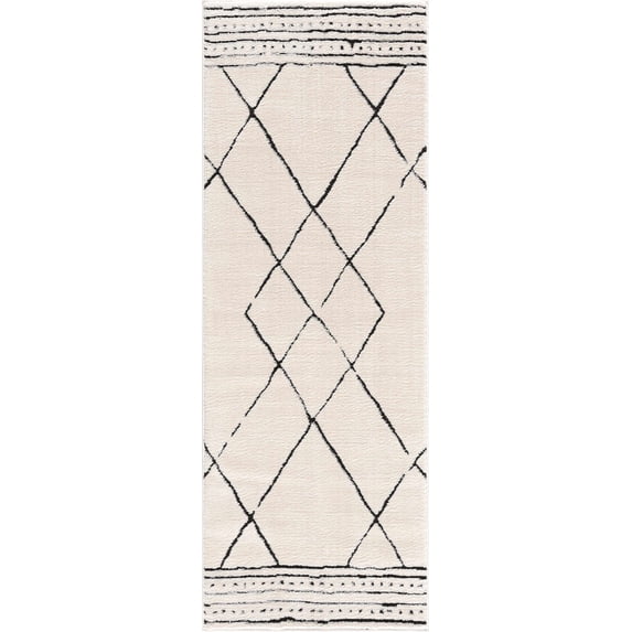 BoutiqueRugs Keone Farmhouse Runner Rug - Rose Cream - 2'8" x 7'3" Runner