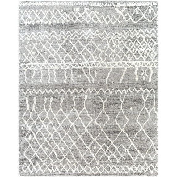 BoutiqueRugs Kessingland Bohemian, Transitional Area Rug - Gray, Off White, Beige - 6'7" x 9'