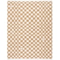 thumbnail image 1 of BoutiqueRugs Kieu Modern Checkered Shag Rug - High Pile Fluffy Shag Carpet for Hallway, Nursery, Playroom, Girls Boys Room - White, Yellow - 2' x 3', 1 of 19