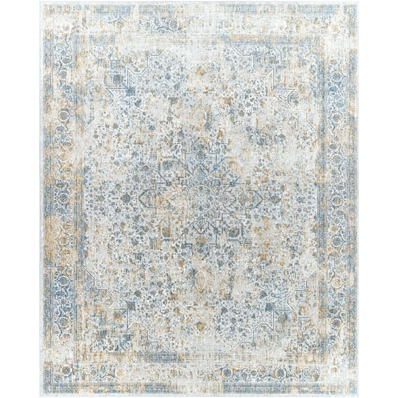 BoutiqueRugs Kintbury Traditional Area Rug - Taupe, Blue, Navy - 7'10" x 10'