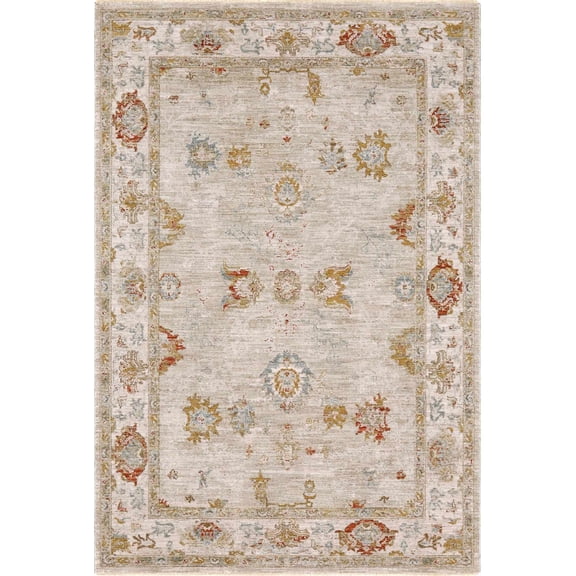 BoutiqueRugs Kitchener Traditional Area Rug - Sage, Olive, Rust - 2'7" x 3'11"