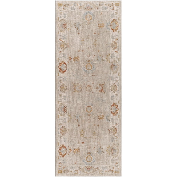 BoutiqueRugs Kitchener Traditional Runner Rug - Sage, Olive, Rust - 2'7" x 10' Runner