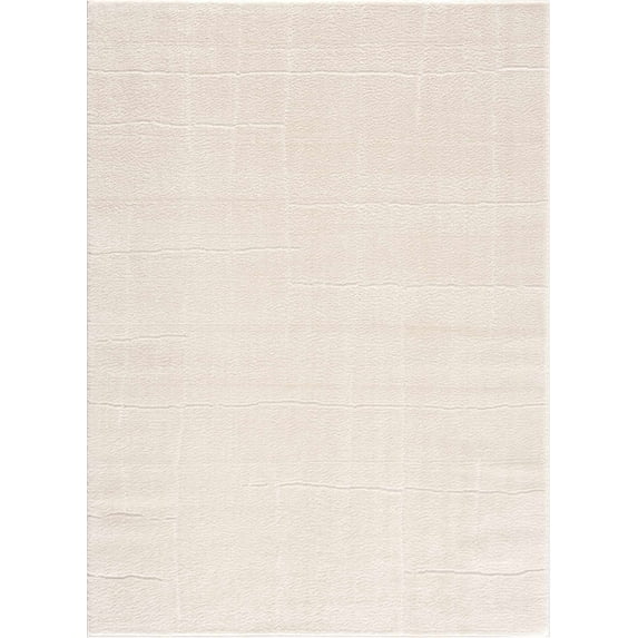 BoutiqueRugs Koume Contemporary Area Rug - Rose Cream - 5'3" x 7'