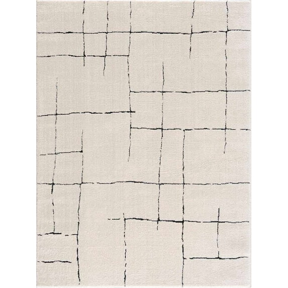 BoutiqueRugs Koume Farmhouse Area Rug - Rose Cream - 6'7" x 9'