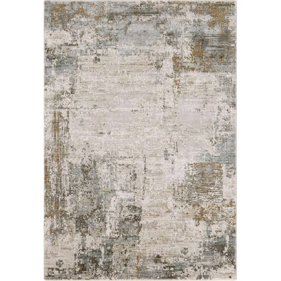 BoutiqueRugs Kress Contemporary Area Rug - Medium Gray, Charcoal, Light Gray - 6'7" x 9'6"