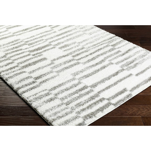 BoutiqueRugs Kuron Contemporary Area Rug - Off White - 18" x 18" Sample