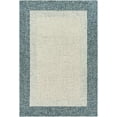 thumbnail image 1 of BoutiqueRugs Kuruman Bordered Teal Wool Area Rug - Teal, Light Gray, Medium Gray - 8' x 10', 1 of 12