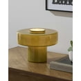 thumbnail image 1 of BoutiqueRugs Lauenhagen Contemporary Geometric Glass Bedside Table Lamp for Bedroom Nightstand - Modern End Side Lighting for Living Room - Green - 7" H, 1 of 7