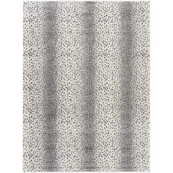BoutiqueRugs Leichhardt Animal Print Antelope Area Rug - Contemporary Leopard Print Carpet for Living Room, Bedroom - Charcoal, Ivory, Medium Gray - 7'10" x 10' (8x10)