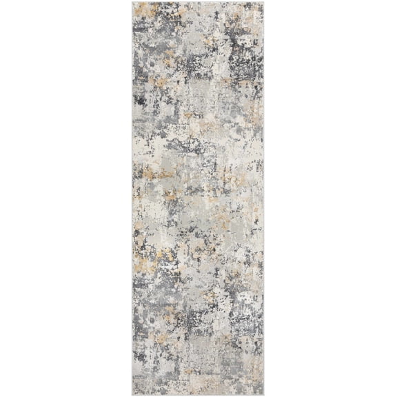 BoutiqueRugs Lenzburg Contemporary Runner Rug - Charcoal, Gray, Light Gray - 2'7" x 7'7" Runner