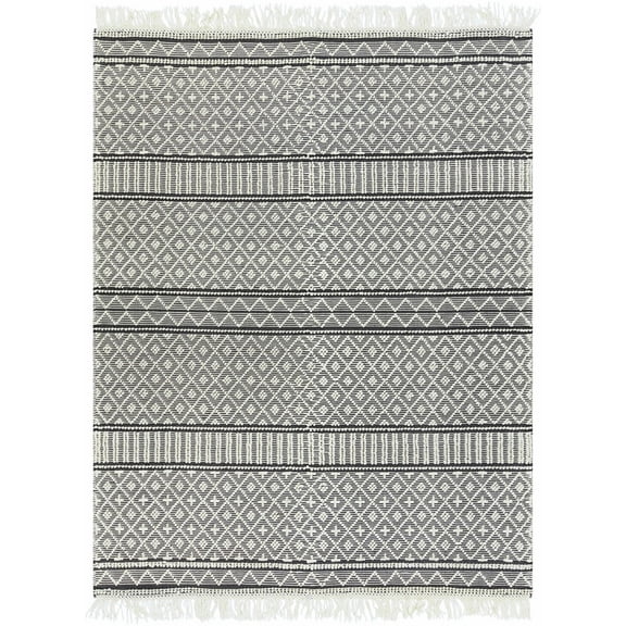 BoutiqueRugs Leon Traditional, Transitional Area Rug - Black, White - 2' x 3'