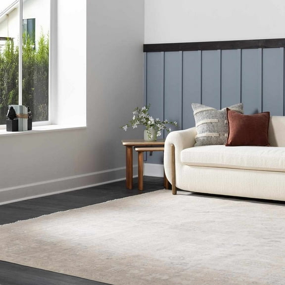 BoutiqueRugs Lidia Traditional Area Rug - Ivory, Tan, LightGray - 1'11" x 2'11"