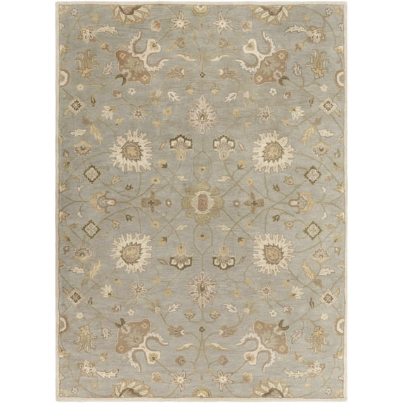 BoutiqueRugs Logville Traditional Area Rug - Ivory, Gray, Olive - 4' x 6'