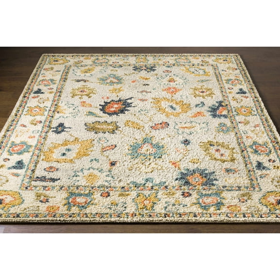 BoutiqueRugs Lordstown Traditional Area Rug - Beige, Navy, Mustard - 2' x 3'