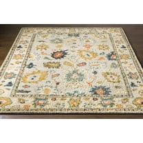 BoutiqueRugs Lordstown Traditional Area Rug - Beige, Navy, Mustard - 2' x 3'