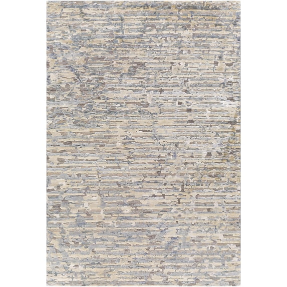 BoutiqueRugs Lowdham Contemporary Area Rug - Black, MediumGray, Taupe - 2' x 3'