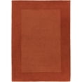 thumbnail image 1 of BoutiqueRugs Lowmansville Boho Hand Tufted Wool Natural Fiber Soft Small Area Rug - Farmhouse Minimalist Geometric Bordered Solid Color Carpet - Rust, Brick Red, Burnt Orange - 2' x 3', 1 of 14
