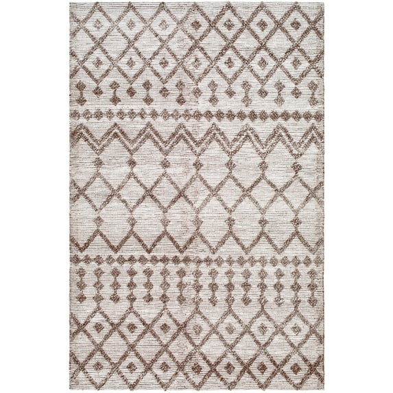 BoutiqueRugs Luce Bohemian, Transitional Area Rug - Off White, Dark Red, Tan - 2' x 3'
