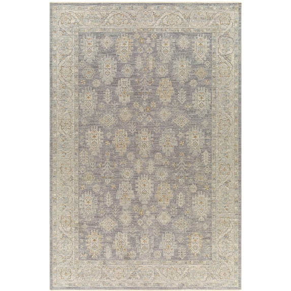 Boutique Rugs Luka Traditional Area Rug - Teal, Medium Gray - 7'10" x 10'2"