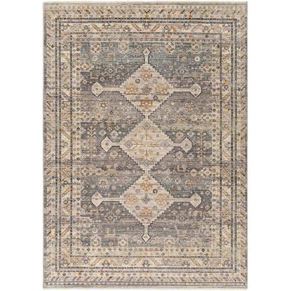 BoutiqueRugs Lyam Southwestern Area Rug - Medium Gray, Gray, Beige - 2' x 2'11"