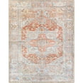 thumbnail image 1 of BoutiqueRugs Maayon Boho Vintage Oversized Area Rug - Traditional Damask Floral Carpet for Living Room, Bedroom - Machine Washable - Brick Red, Dark Red, Navy - 8'10" x 12' (9x12), 1 of 19
