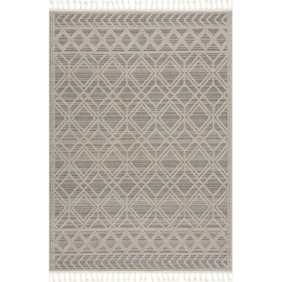 BoutiqueRugs Magnolia Contemporary, Transitional Area Rug - Beige, Brown, Dark Gray - 8'10" x 12'