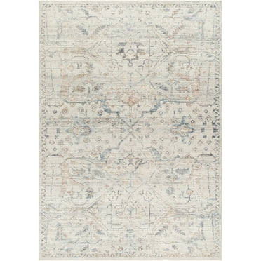 BoutiqueRugs Mahon Traditional Area Rug - Cream, Pale Blue, Light Blue - 2'1" x 3'9"