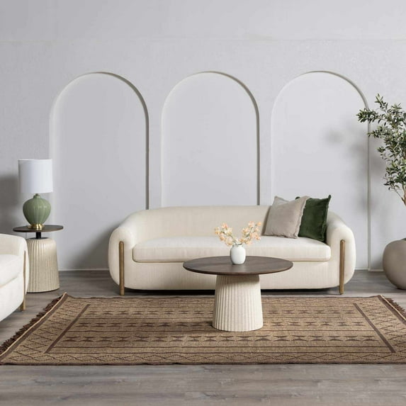 BoutiqueRugs Maia Bohemian, Transitional Runner Rug - Tan, Dark Brown, Charcoal - 2'6" x 8' Runner