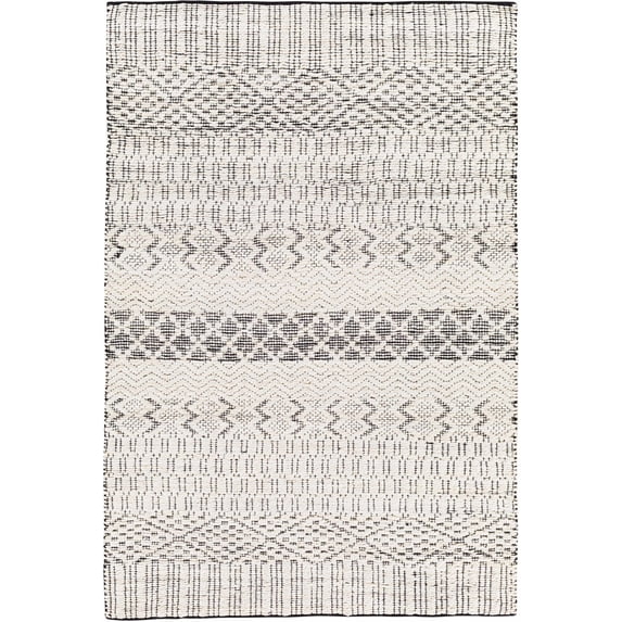 BoutiqueRugs Malolos Bohemian, Transitional Area Rug - Cream, Black - 3' x 5'