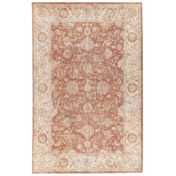 BoutiqueRugs Maniwaki Traditional Area Rug - Rust, Dusty Pink, Teal - 2'7" x 3'11"
