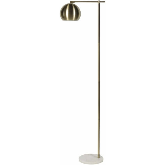BoutiqueRugs Maranzana Floor Lamp for Living Room - Iron Elegant Standing Lighting - Shade Iron - Gold - 62'' H