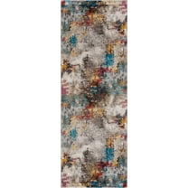 BoutiqueRugs Mardin Farmhouse Runner Rug - Mustard, Pink, Rust - 2'7" x 7'3" Runner