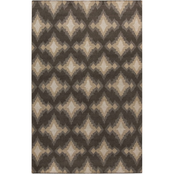 BoutiqueRugs Marenisco Contemporary Area Rug - Charcoal, Light Gray, Peach - 5'6" x 8'6"