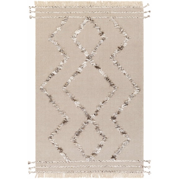 BoutiqueRugs Marleston Bohemian, Transitional Area Rug - Taupe, Dark Red, Dark Brown - 2' x 3'