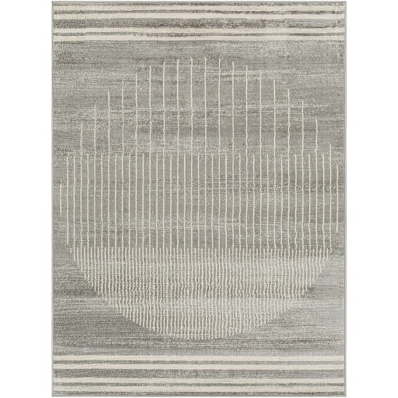 BoutiqueRugs Massachusetts Contemporary Area Rug - Gray, Light Slate, Cream - 2' x 2'11"