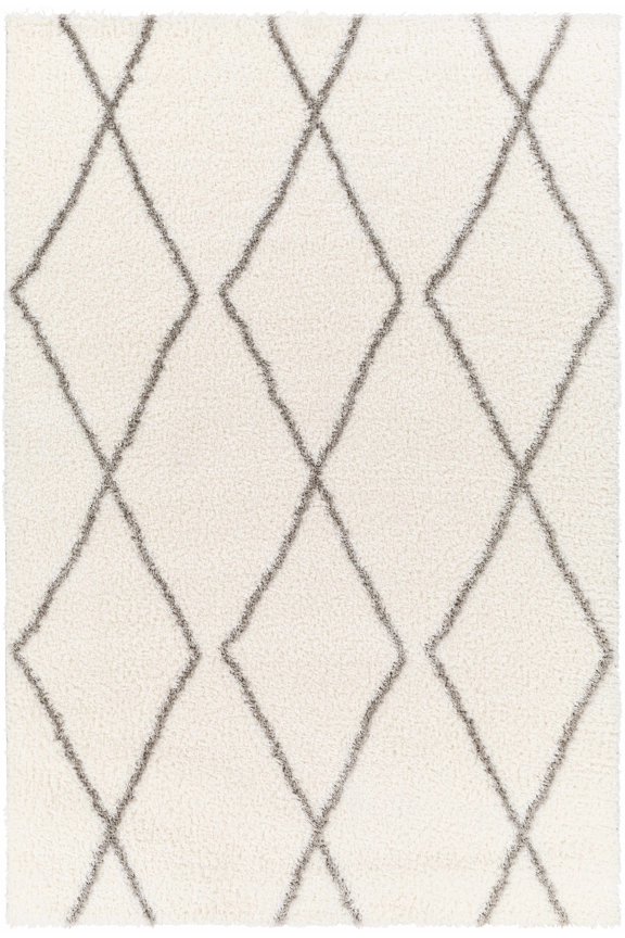 BoutiqueRugs Maximiliano Contemporary Area Rug - Off White, Gray - 5'3" x 7'