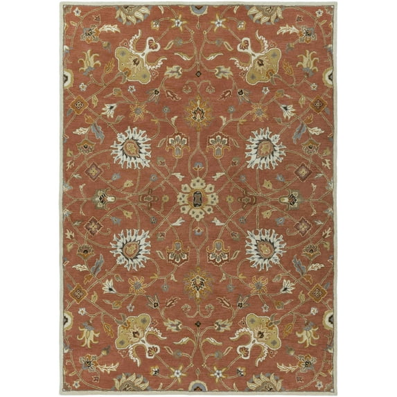 BoutiqueRugs McKeesport Traditional Area Rug - Dusty Pink, Ivory, Camel - 6' x 9'