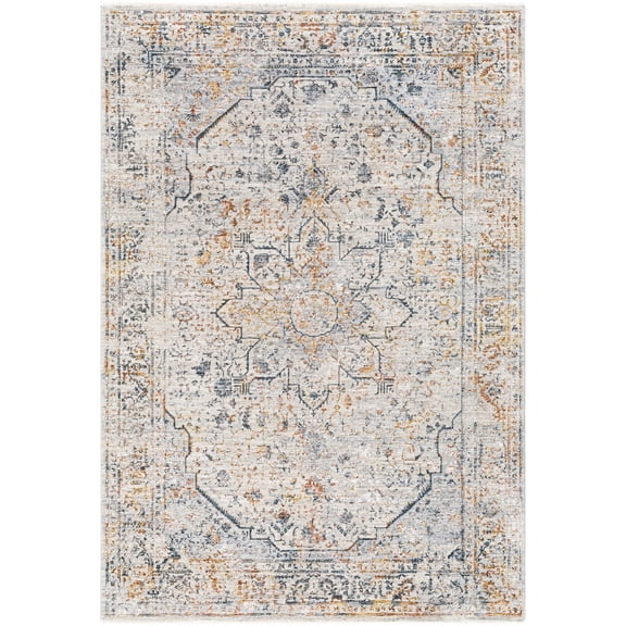 BoutiqueRugs McKinlay Traditional Area Rug - Teal, Medium Gray, Rust - 10' x 13'11"