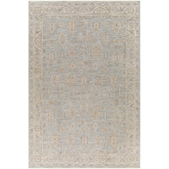 BoutiqueRugs Meer Traditional Area Rug - Medium Gray, Teal, Charcoal - 12' x 15'