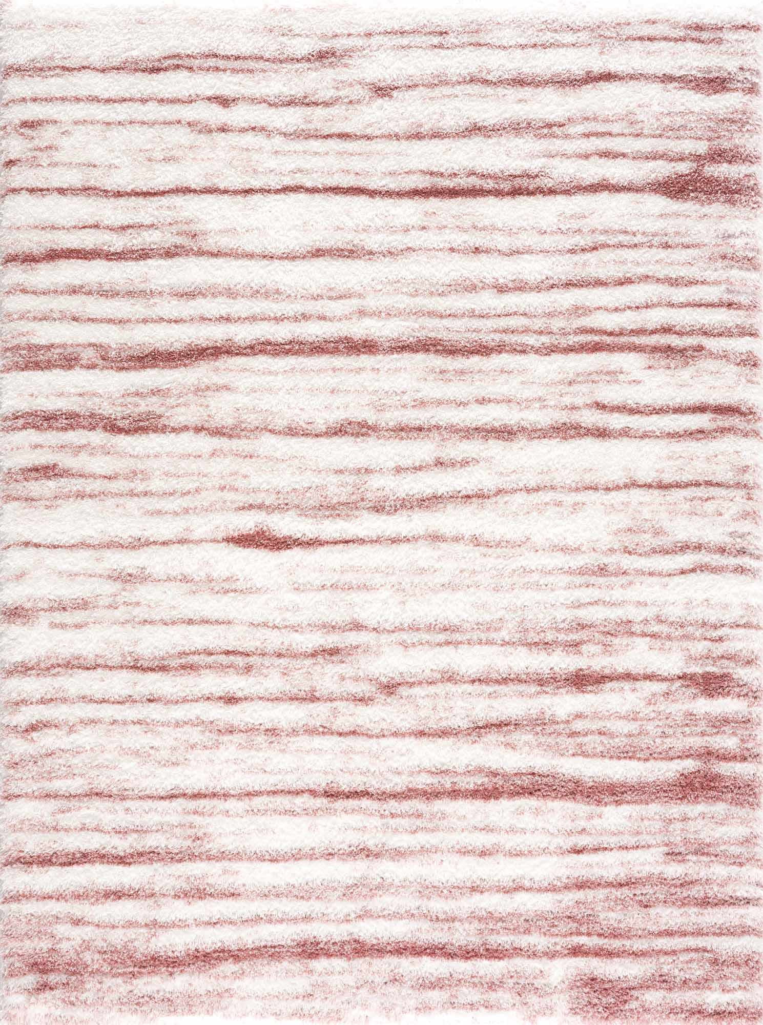 BoutiqueRugs Melia Farmhouse Area Rug - Raspberry, White, Pink - 6'7