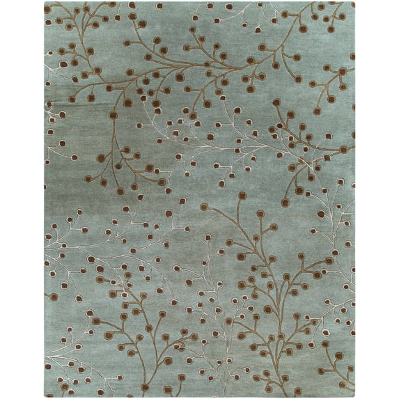 BoutiqueRugs Merkel Traditional, Transitional Area Rug - Sage, Taupe, Dark Brown - 7'6" x 9'6"