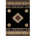 thumbnail image 1 of BoutiqueRugs Midpines Bohemian Southwestern Colorful Area Rug - Tribal Diamond Boho Carpet for Living Room, Bedroom, Dining Room - Black, Charcoal, Gray - 1'10" x 2'11", 1 of 11