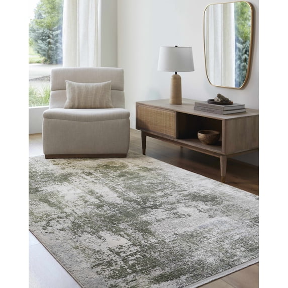 Boutique Rugs Milda Contemporary Runner Rug - Light Gray, Off White, Gray - 3'3" x 9'10" Runner