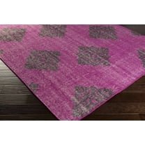 BoutiqueRugs Mina Traditional, Transitional Area Rug - Fuchsia, Black - 5'6" x 8'6"