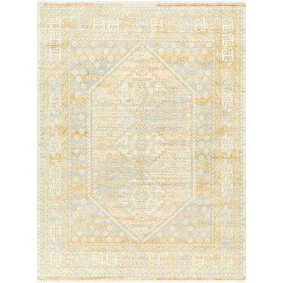 BoutiqueRugs Mitt Traditional Area Rug - Bone, Tan, Faded Driftwood - 18" x 18" Sample
